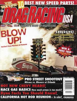DRAG RACING USA 2000 APR - NITROUS vs BLOWERS, NEW CHEVY HEADS, GAS BASICS
